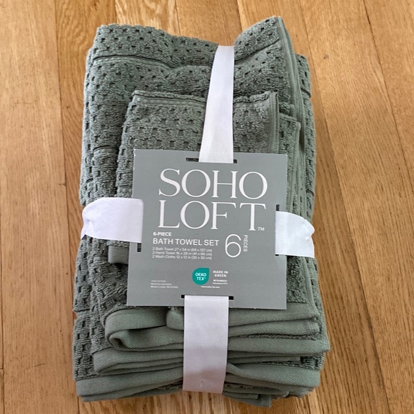 Soho Loft 6 piece Bath Towel Set.Brand new Cotton - Picture 1 of 3